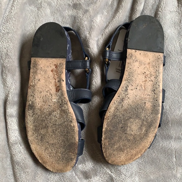 Louis Vuitton Denim Leather Sandals 38.5 - Picture 11 of 13